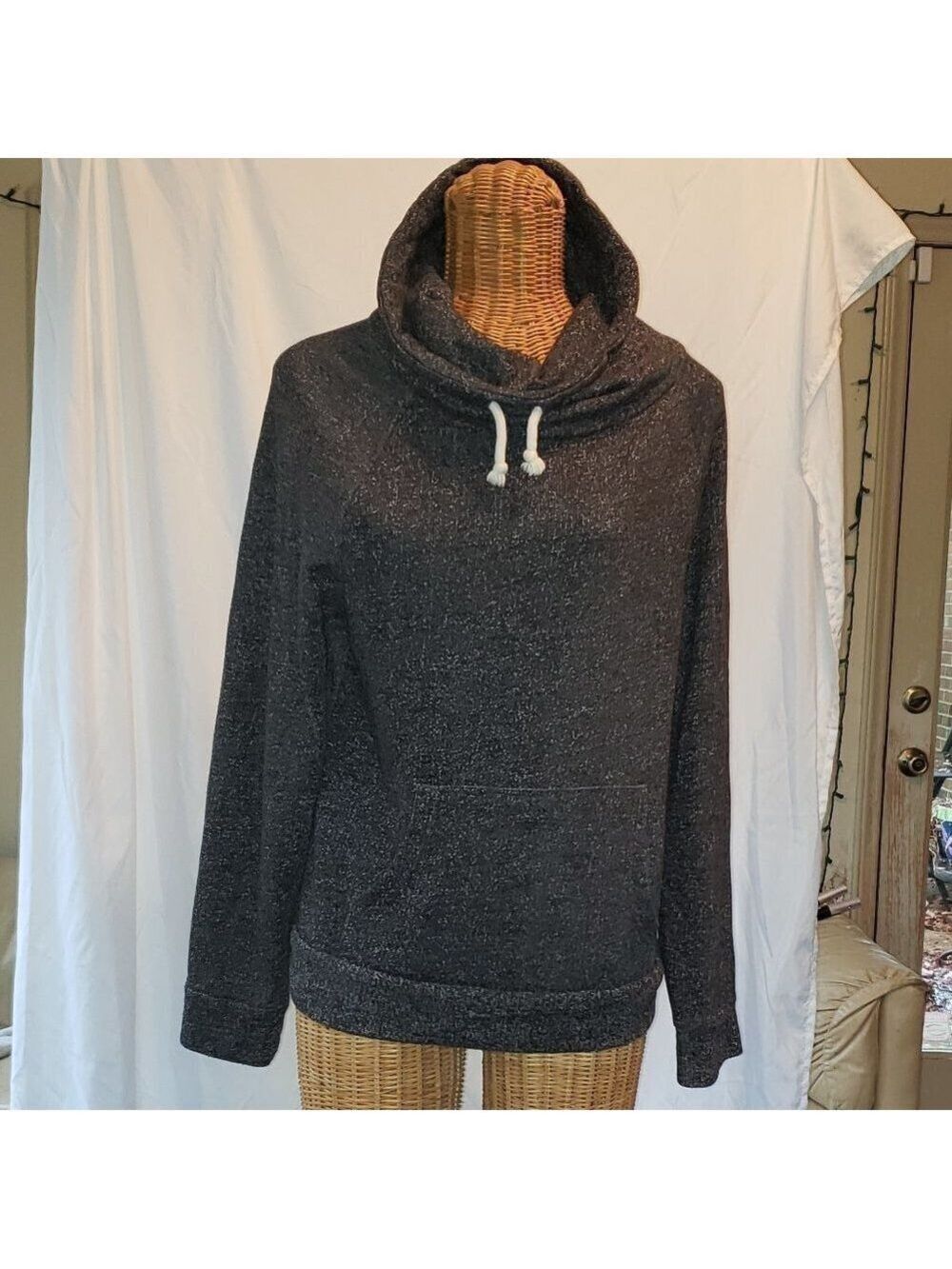 Ladies g:21 Drawstring Cowlneck Sweatshirt in Charcoal - L